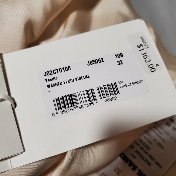 NWT$2,270 Jil Sander Pleated Tiered Sleeveless Midi-Dress Sz 32 (US 2) - Picture 13 of 16